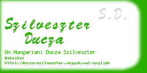 szilveszter ducza business card